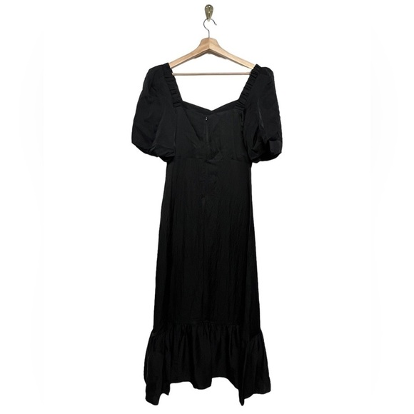 NWT SANDRO Falbala Rhinestone Embellished Cutout Midi Dress Black 6 - Picture 13 of 16